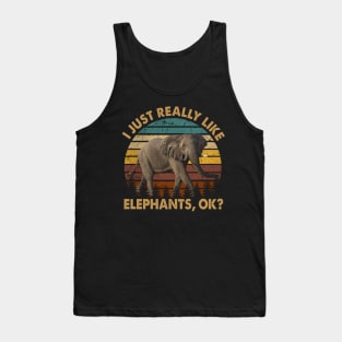 Tusker Trends Elephant Love, Tee Trendsetter Triumphs for Animal Devotees Tank Top